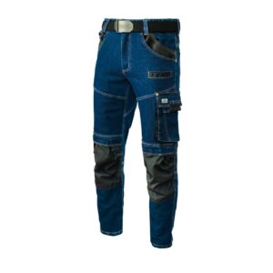 ART.MAS spodnie robocze jeans blue do pasa COLEMANN