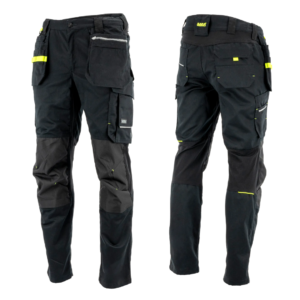 SARA workwear spodnie robocze do pasa MONTER Czarny/żółty